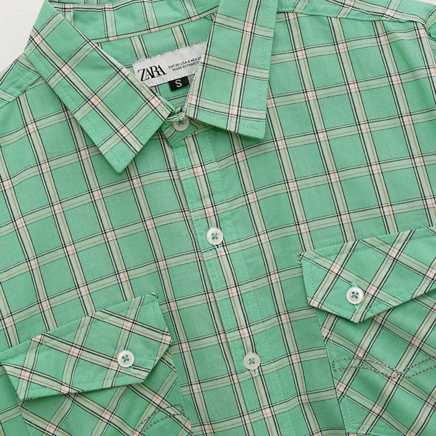 Men's Checkered Casual Shirt - Summer Green