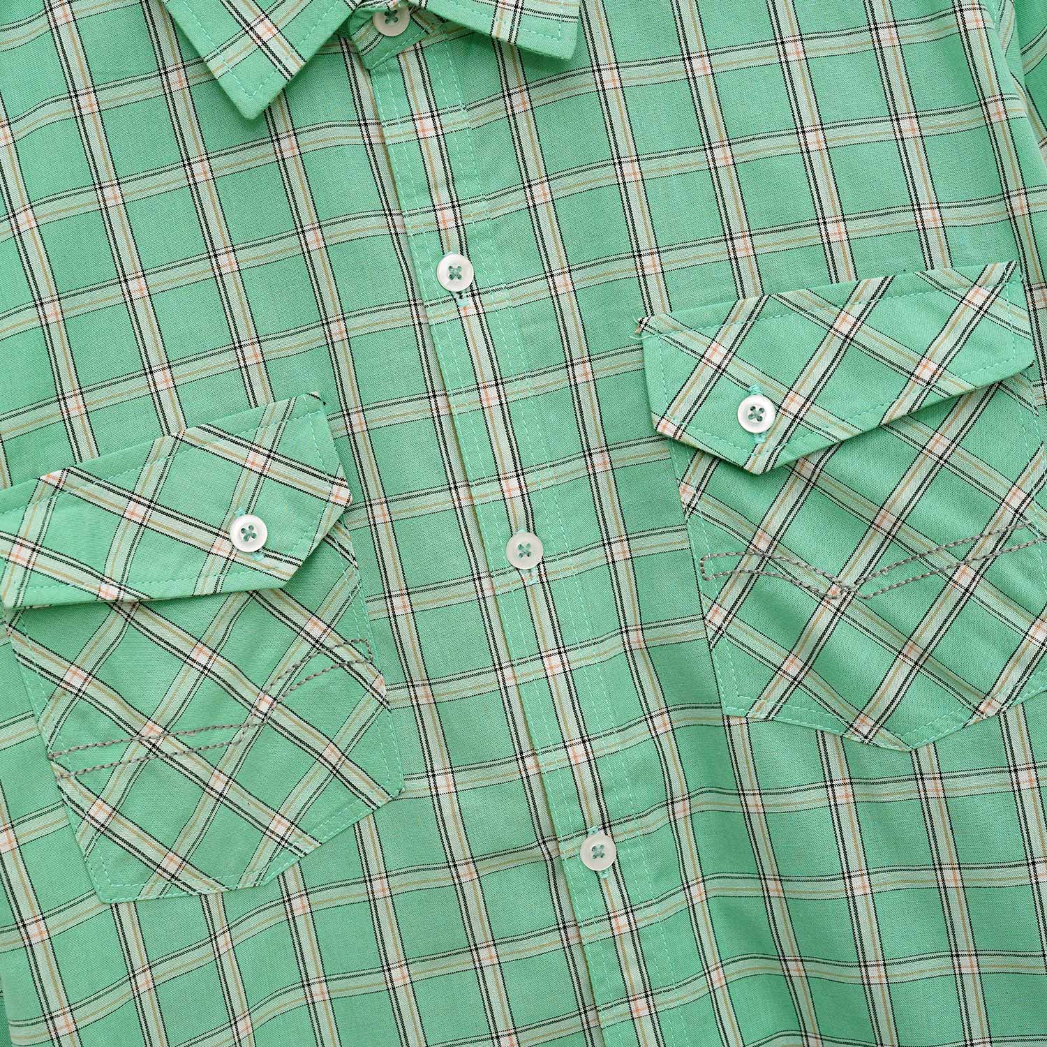 Men's Checkered Casual Shirt - Summer Green