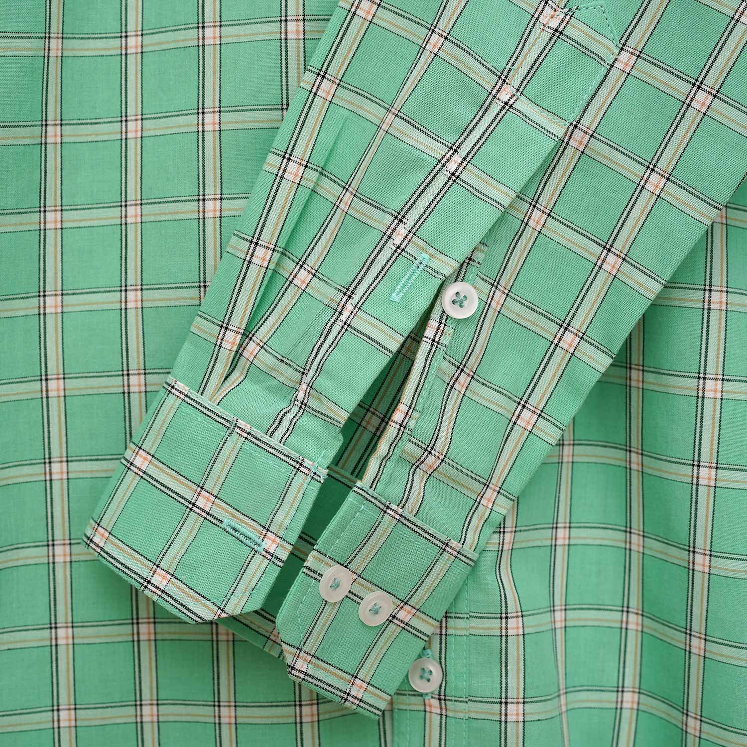 Men's Checkered Casual Shirt - Summer Green