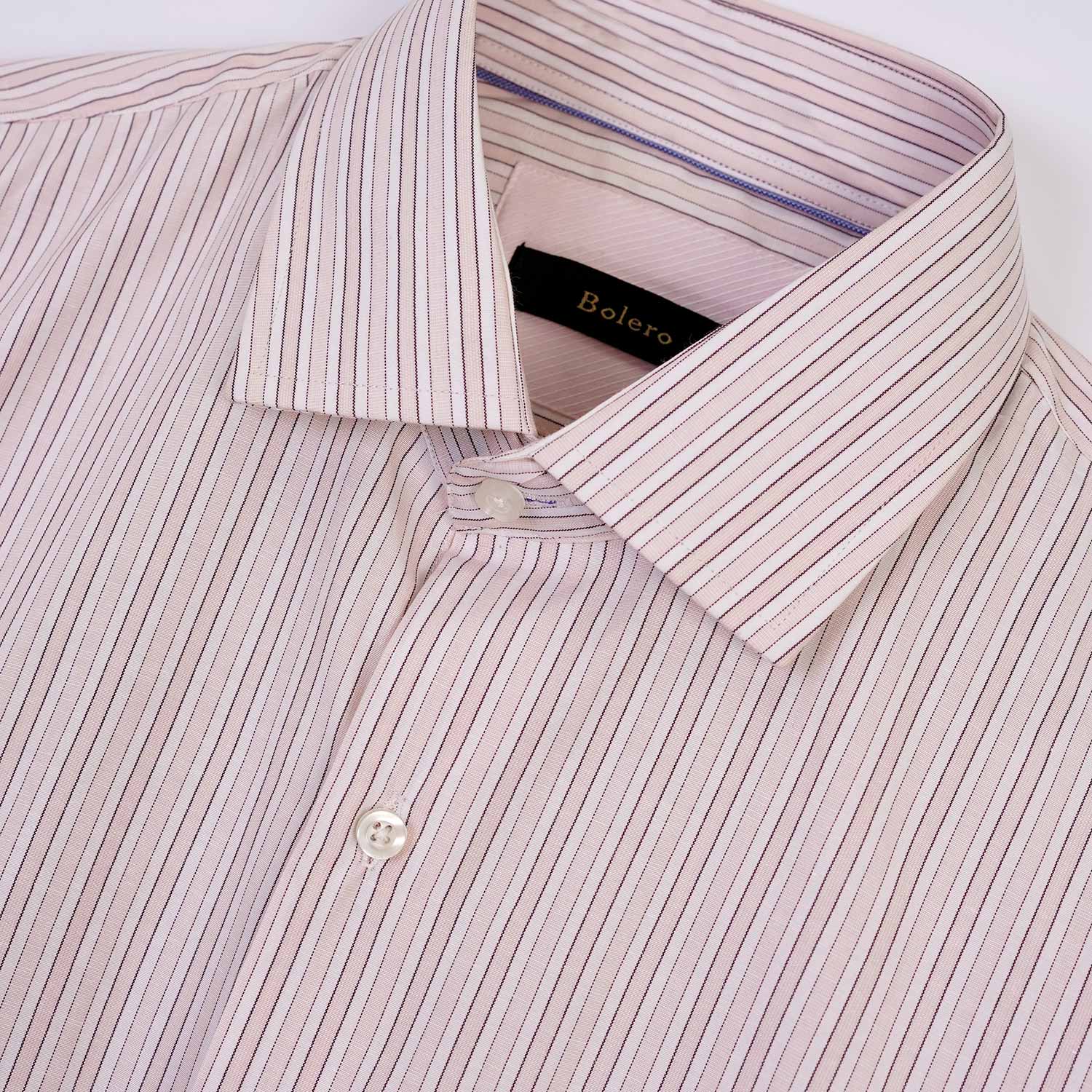 Oxford Collar Vertical Dual Lining Semi Formal Shirt