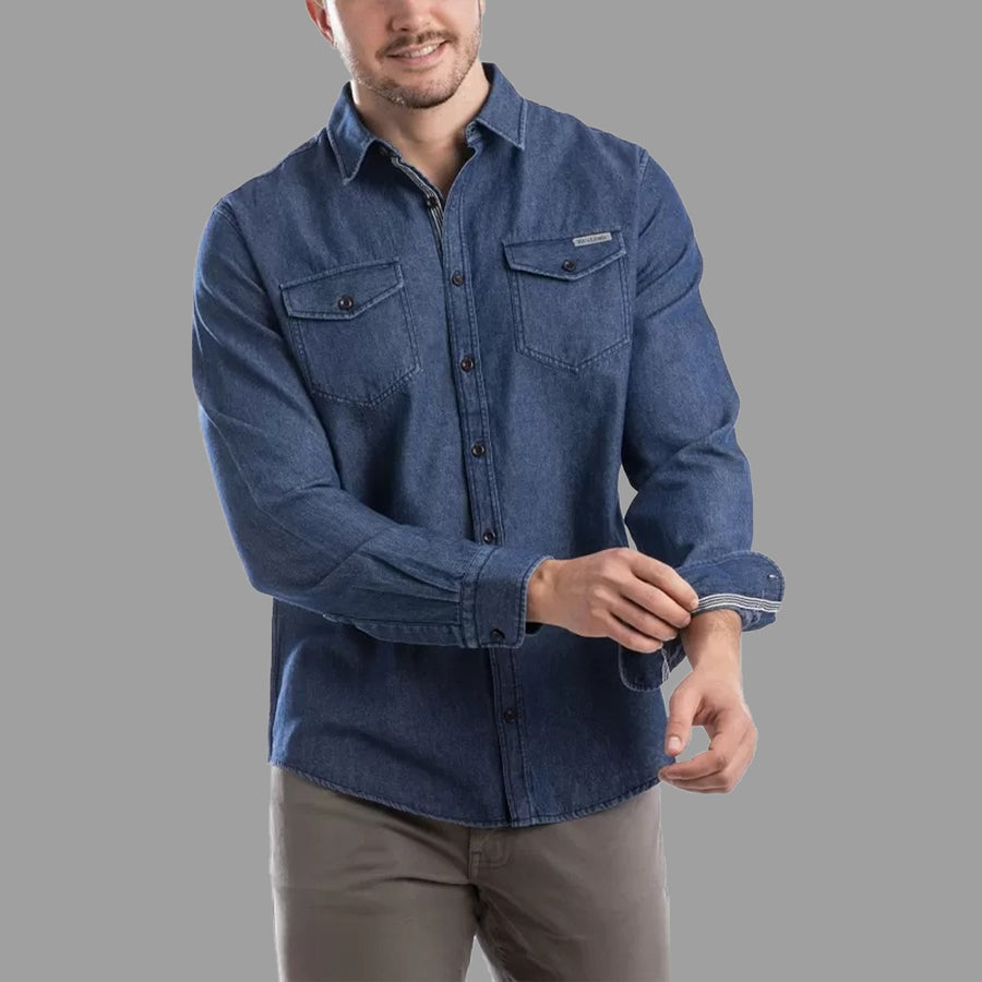 Men's Denim Button Down Shirt – Bandana