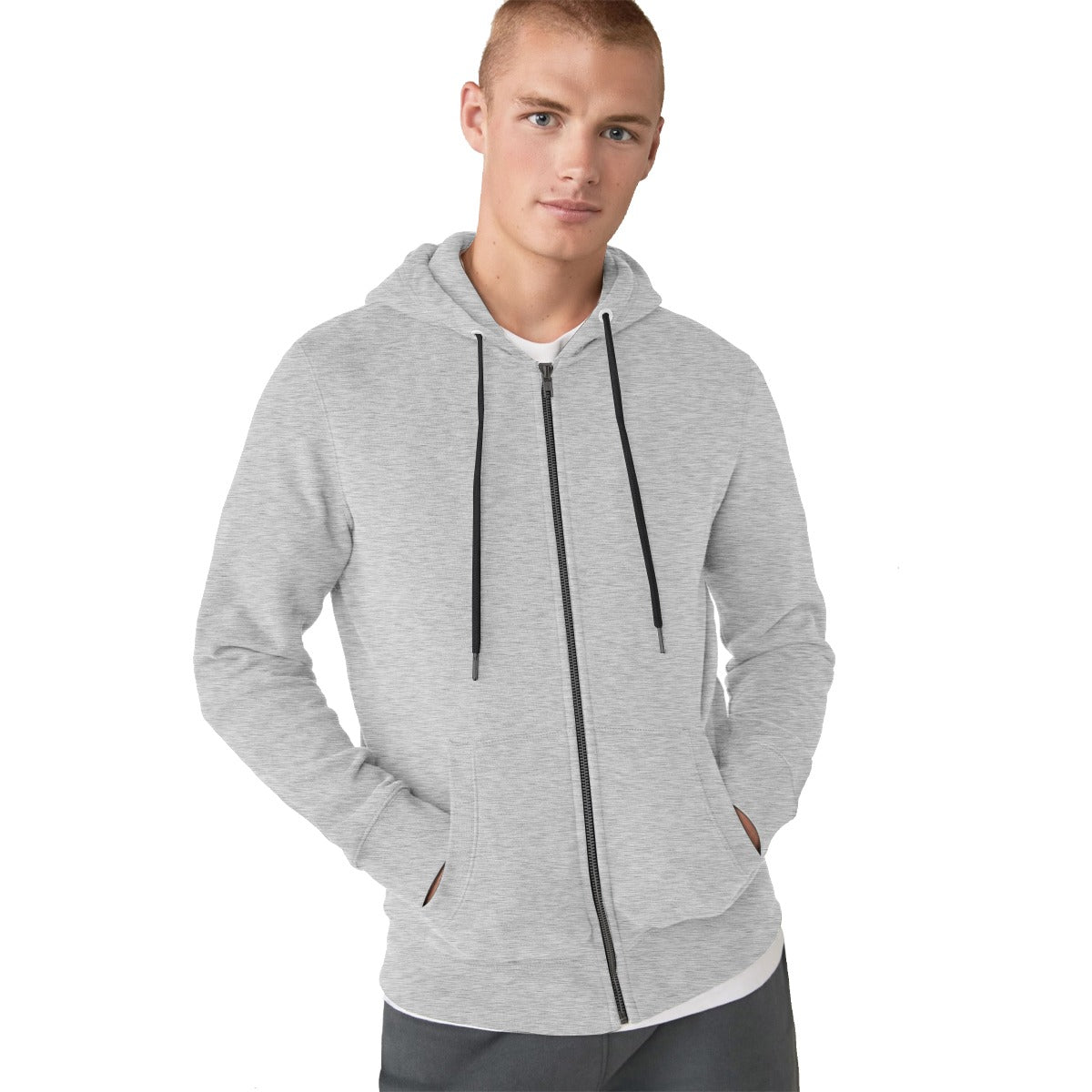 Solid zip cheap up hoodie