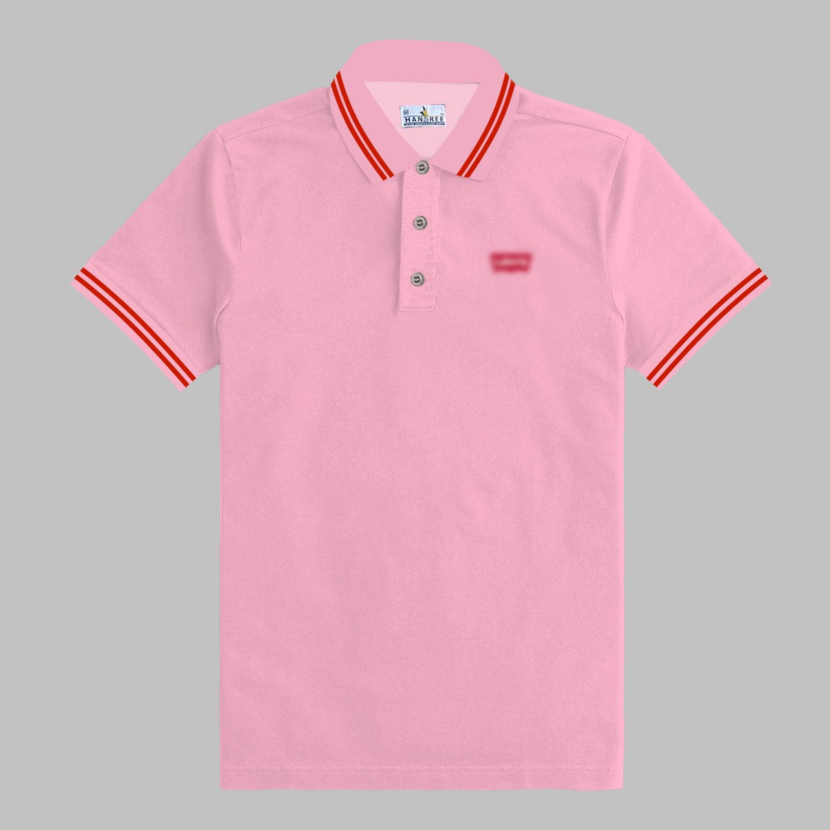 Branded Mens Solid Polo Shirt | Baby Pink