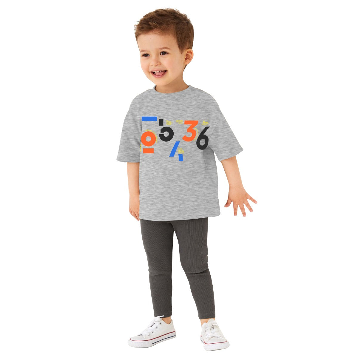 EXCLUSIVE GRAPHIC PRINTED BOY'S TEE SHIRT - GRAY