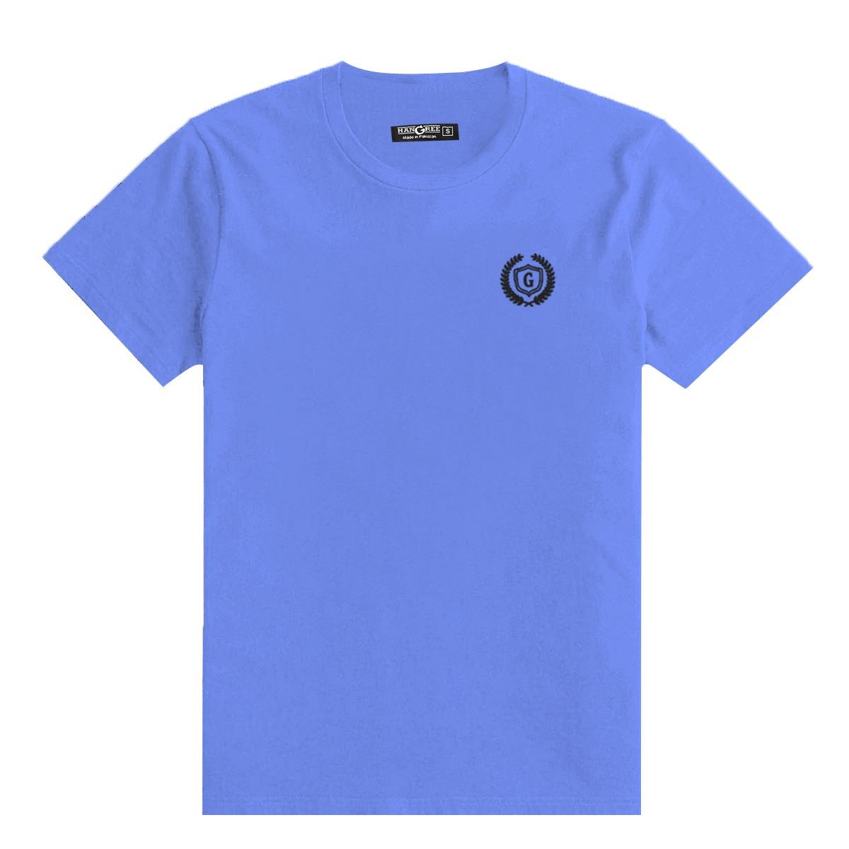 HG Signature Emb Round Neck Tee Shirt - Lotus Blue