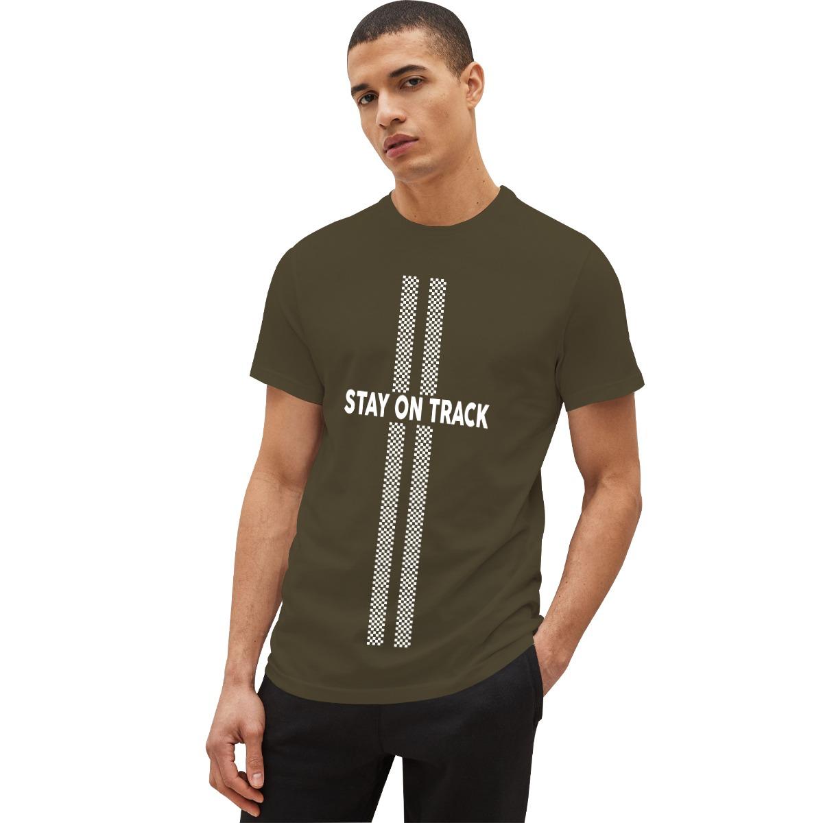 HG "STAY ON TRACK" Printed Tee Shirt - Woodrush