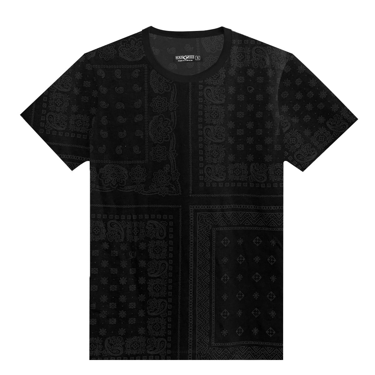 HG Designer Printed All Over Tee Shirt - Black