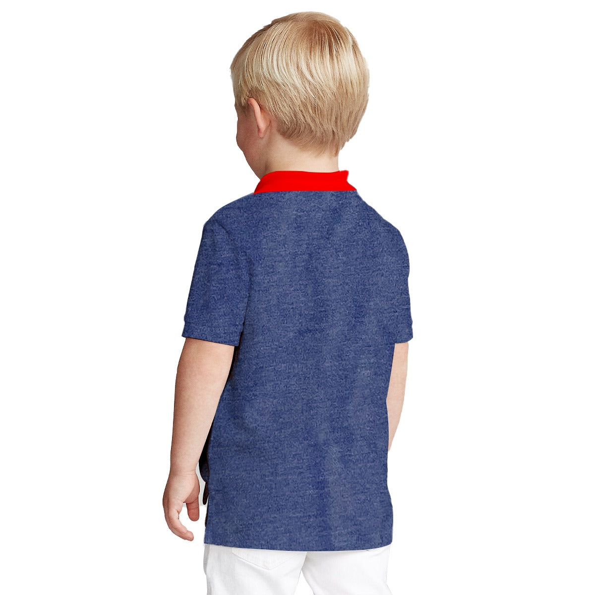 HG Boys Contrast Collar Polo Shirt - Bluish Gray