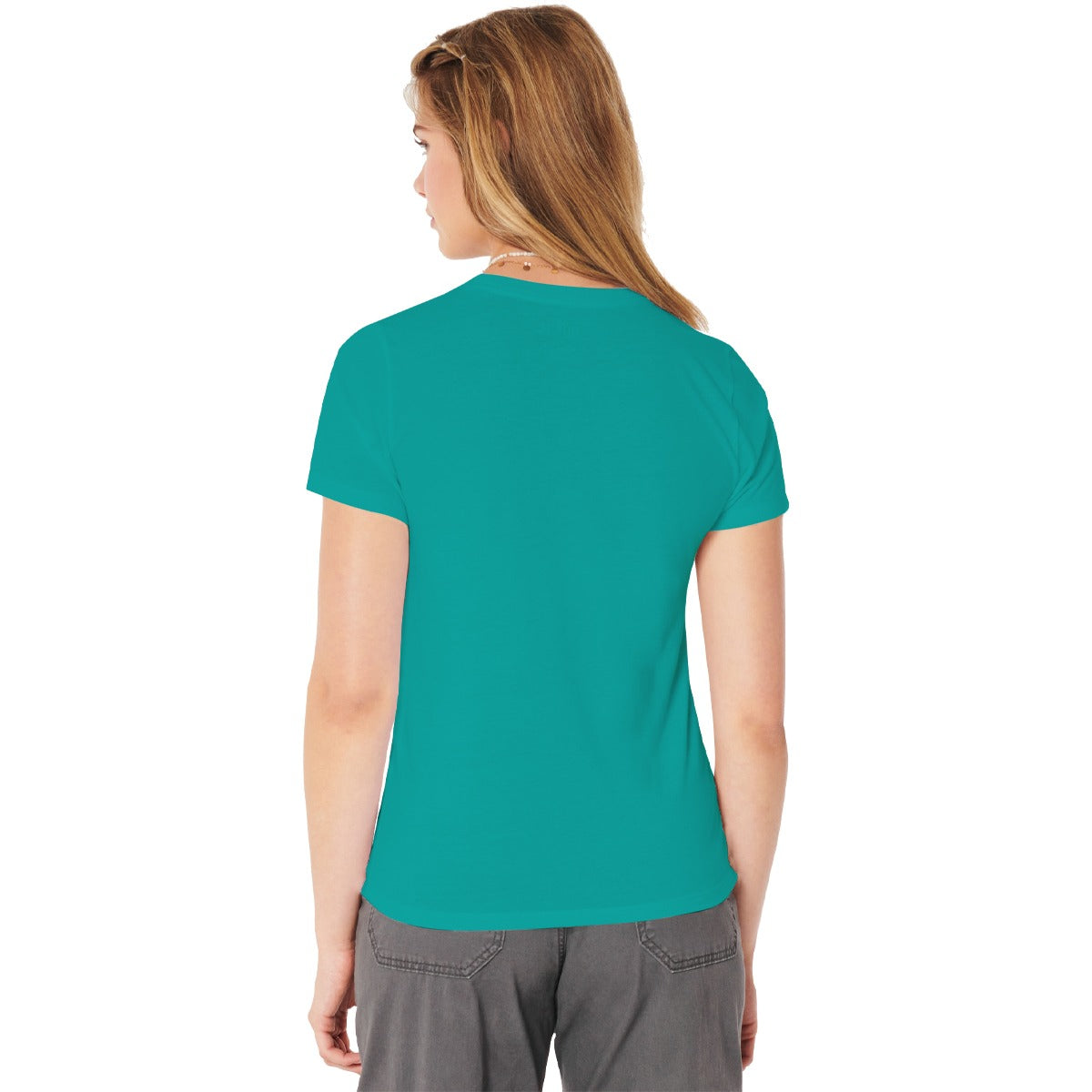 Women Floral Printed Tee Shirt - Sea Green