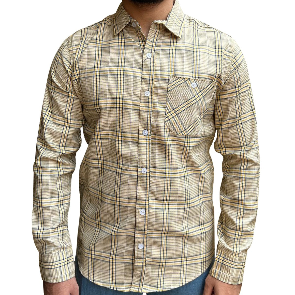 Men's Burbury Style Winter Casual Shirt