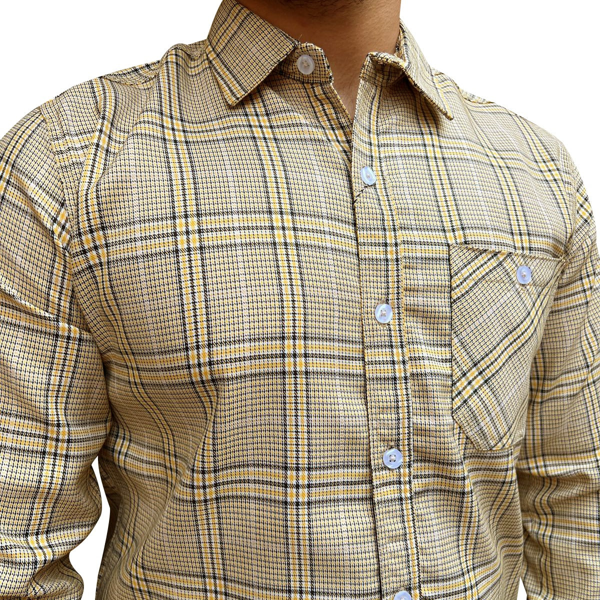 Men's Burbury Style Winter Casual Shirt