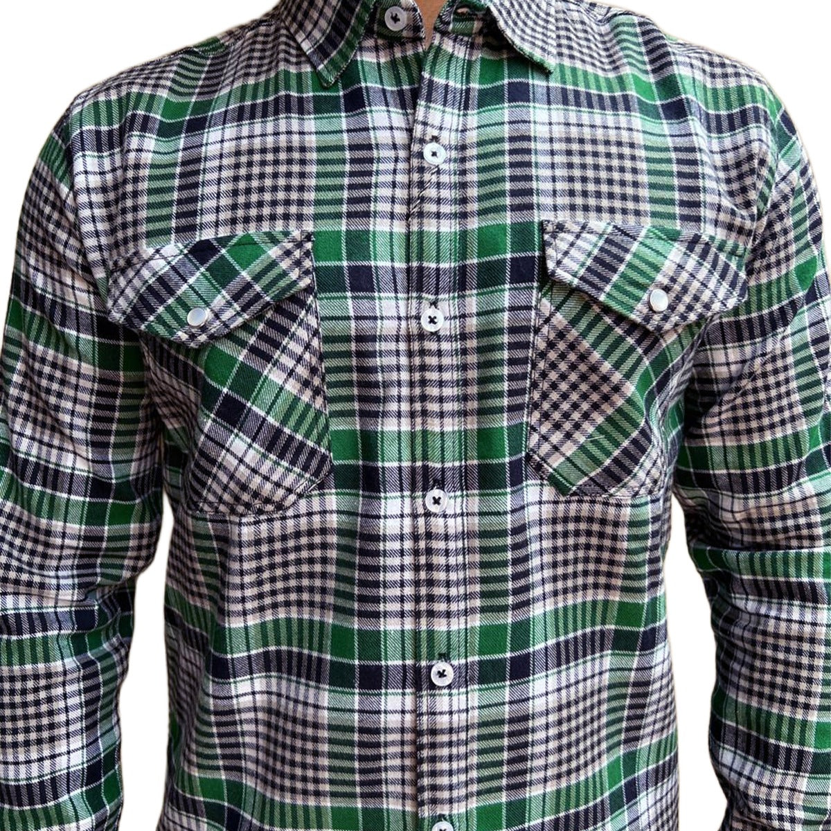 Men's Double Pocket Exclusive Check Casual Shirt