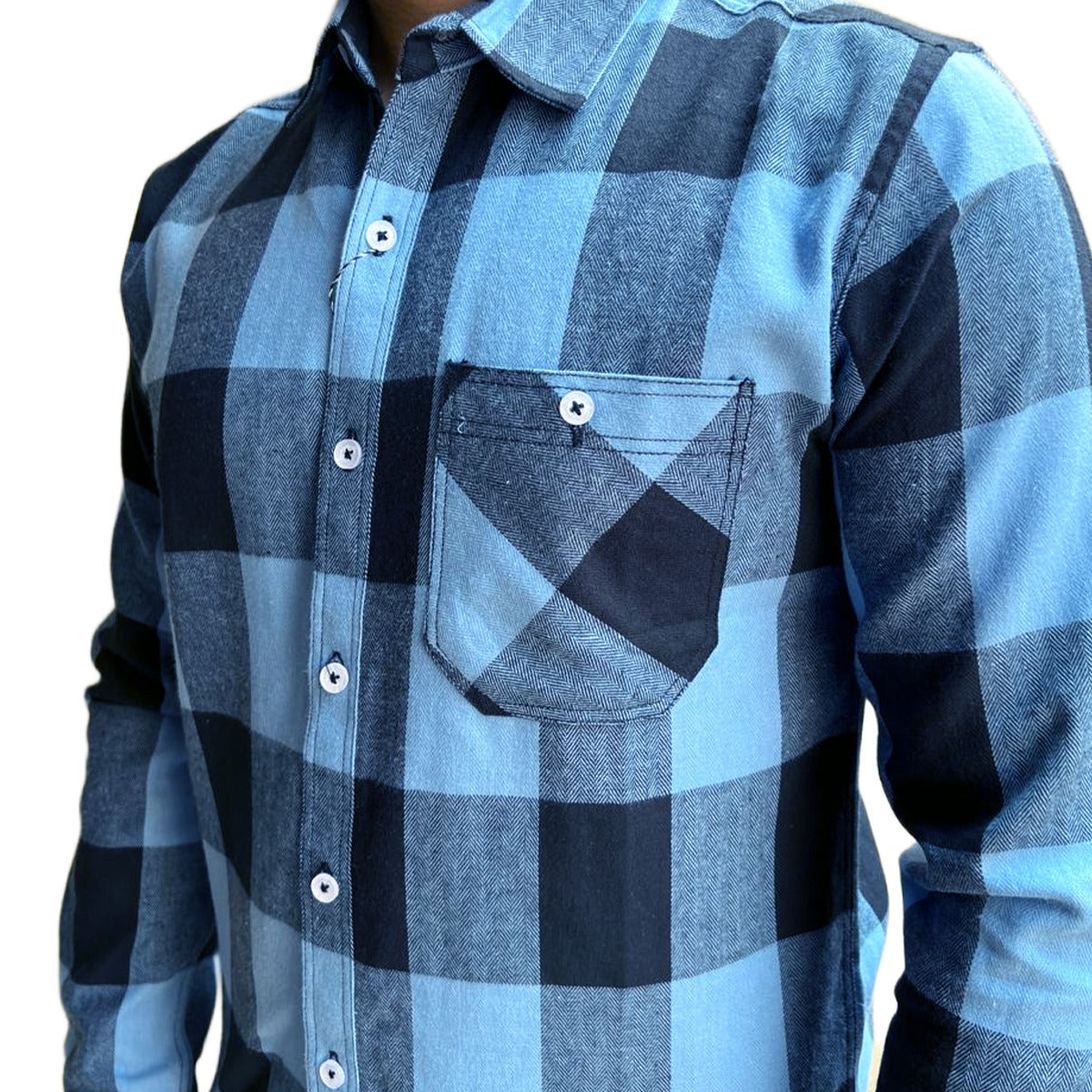 Men's Exclusive Blue Winter Casual Shirt