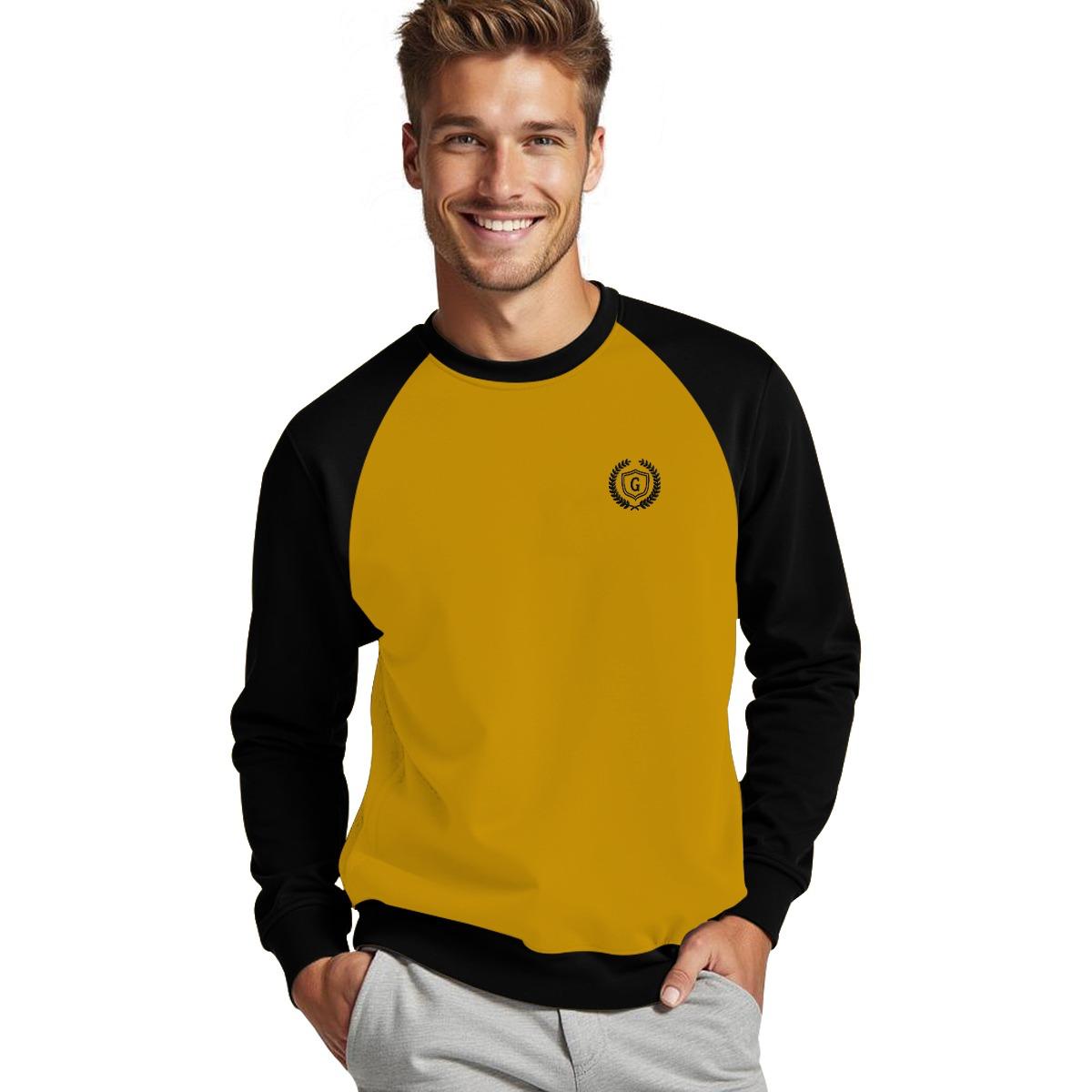 HG Signature Raglan Sweat Shirt For Men's - Yellow