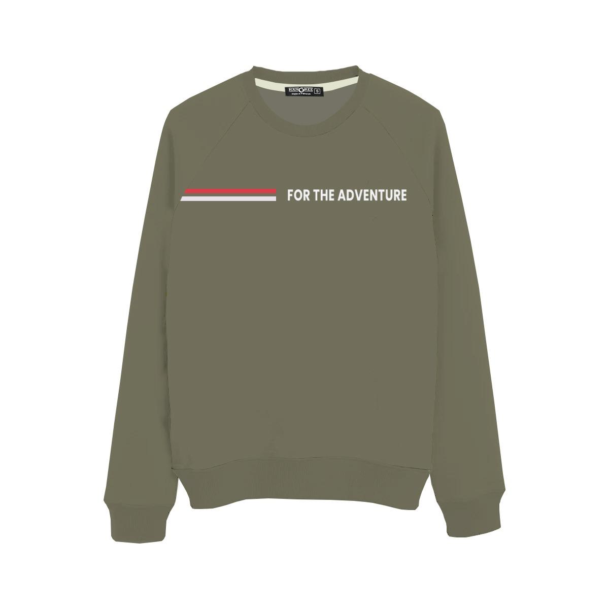 Men's "For The Adventure" Printed Sweat Shirt - Davy Gray