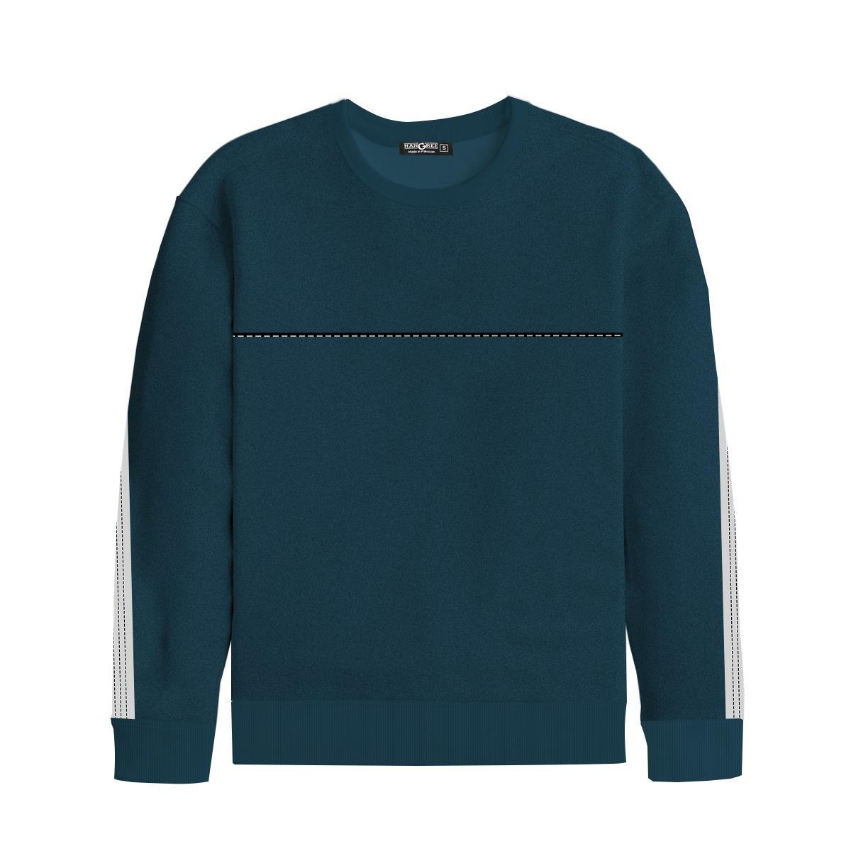 HG Elegant Combo Sweat Shirt - Nile Blue