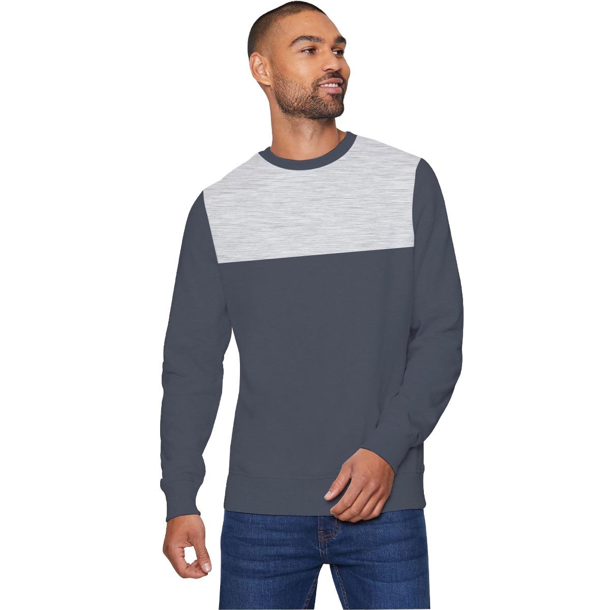 HG Combo Panel Sweat Shirt - Gray