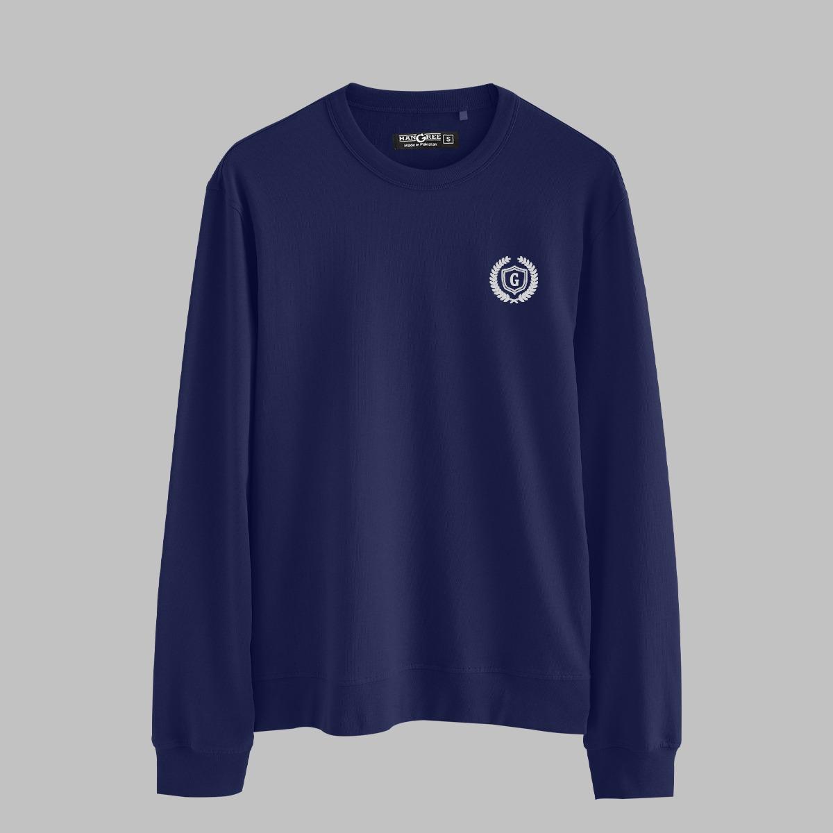 Hangree Signature Fleece Sweat Shirt - Navy