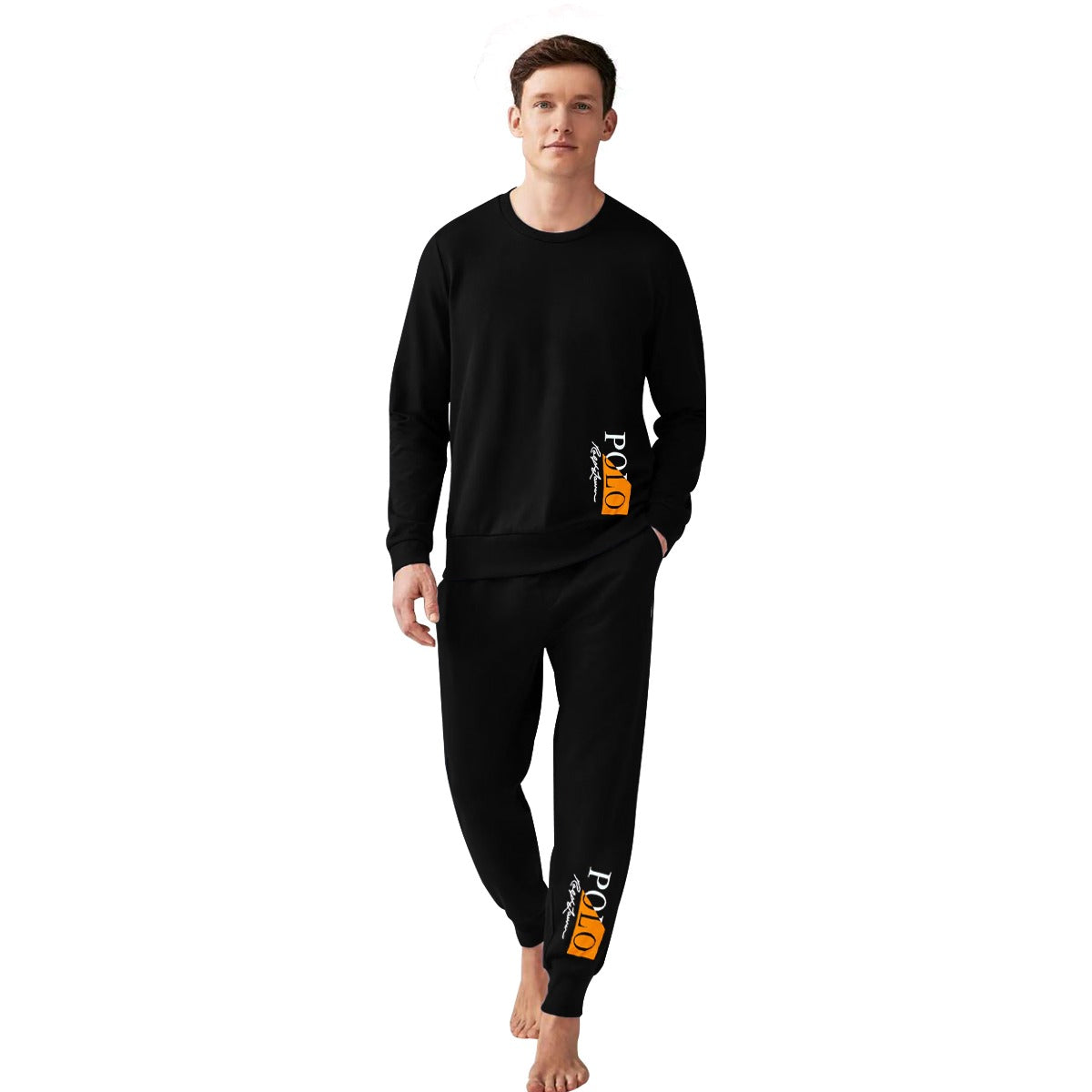 Men Exclusive Printed Tracksuit - Black