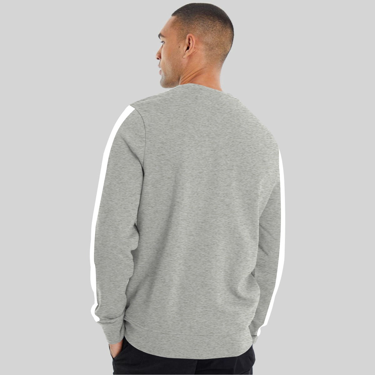 Hangree Signature Emb Panel Fashion Sweat Shirt - Hyder gray