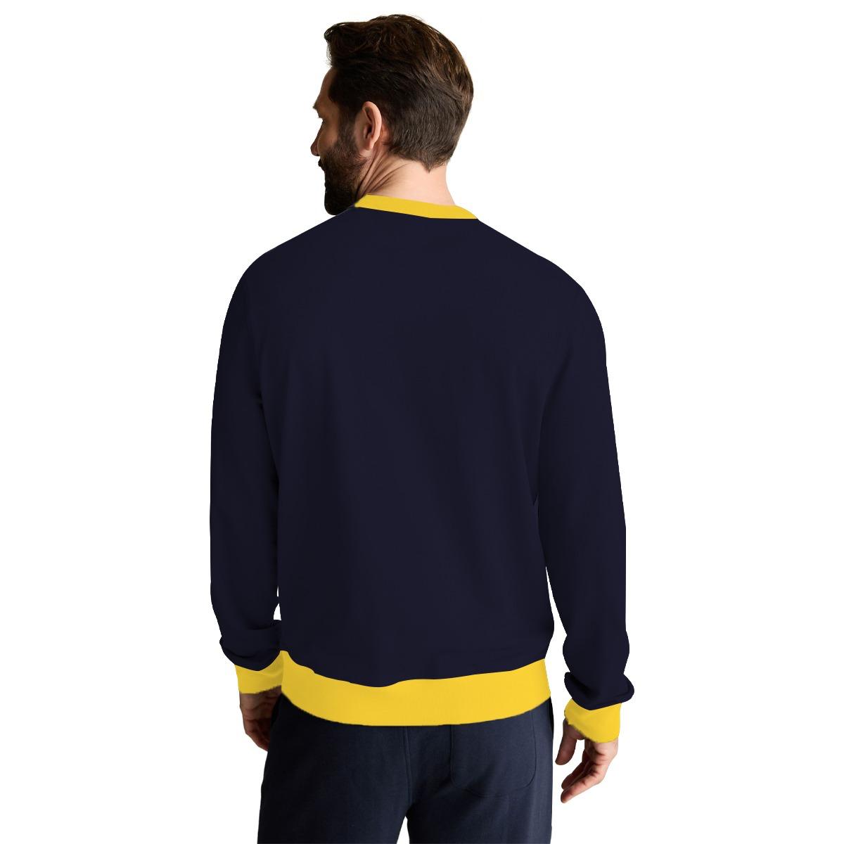 Hangree Combo Panel Sweat Shirt - Navy & Yellow