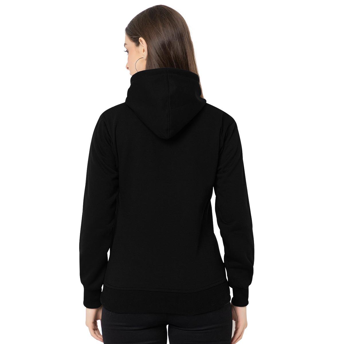 Women's "Lake Tahoe" Printed Hoodie - Black