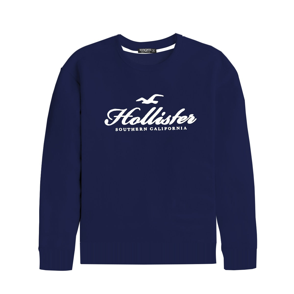 Signature Printed Fleece Sweat Shirt - Navy