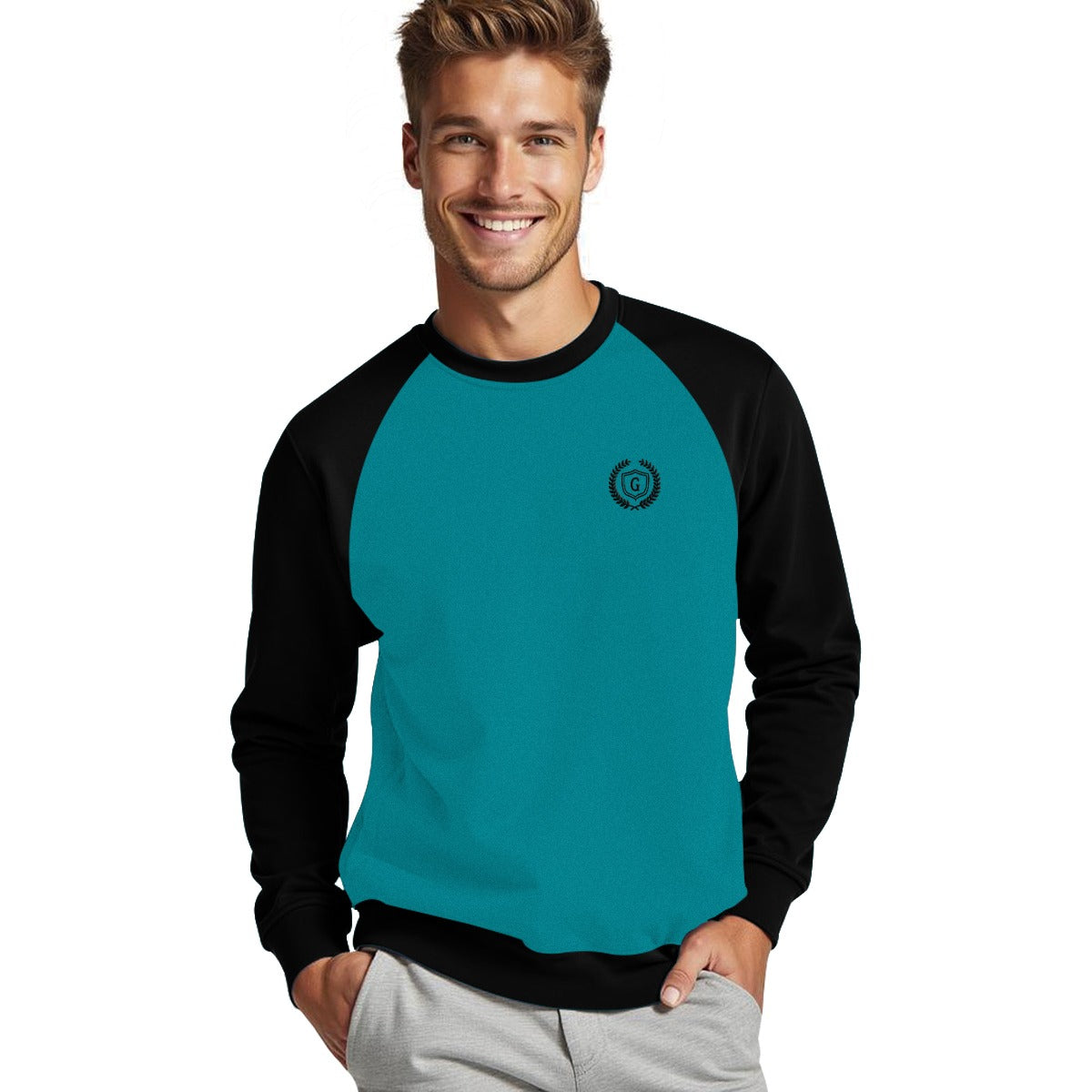 HG Signature Raglan Sweat Shirt For Men's - Zink