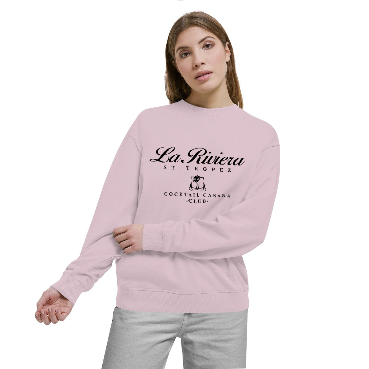 Women's Exclusive Printed Sweat Shirt - Light Pink