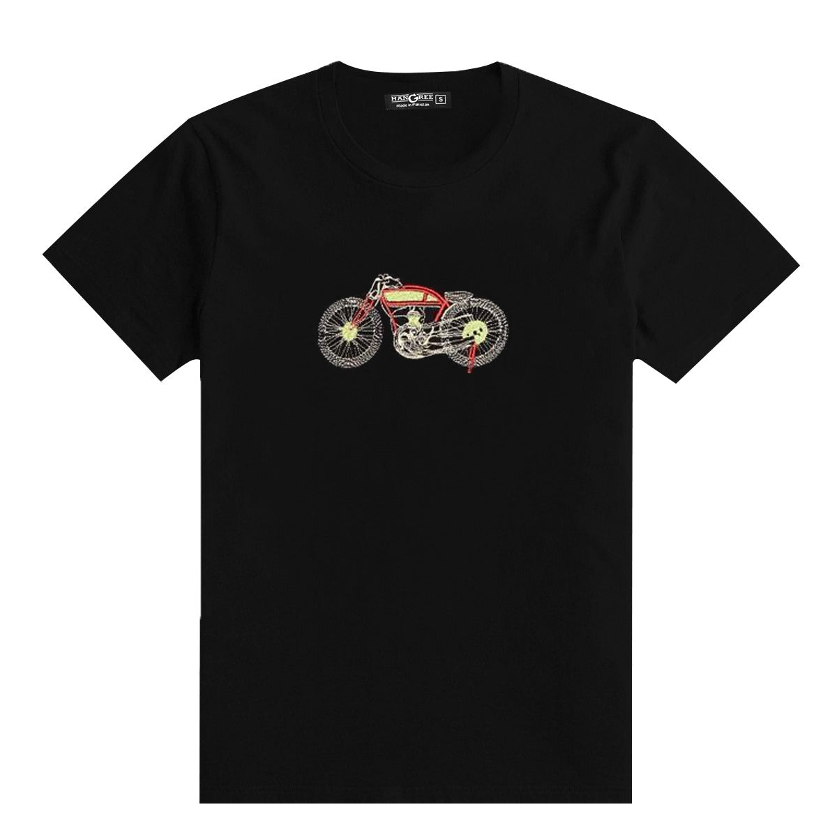 Harley Davidson Embroidered Men Tee Shirt - Black