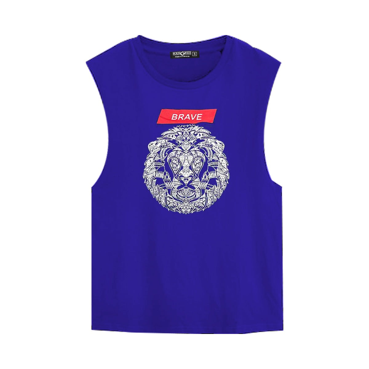 Graphic Printed Sleeveless Tee Shirt - Purple