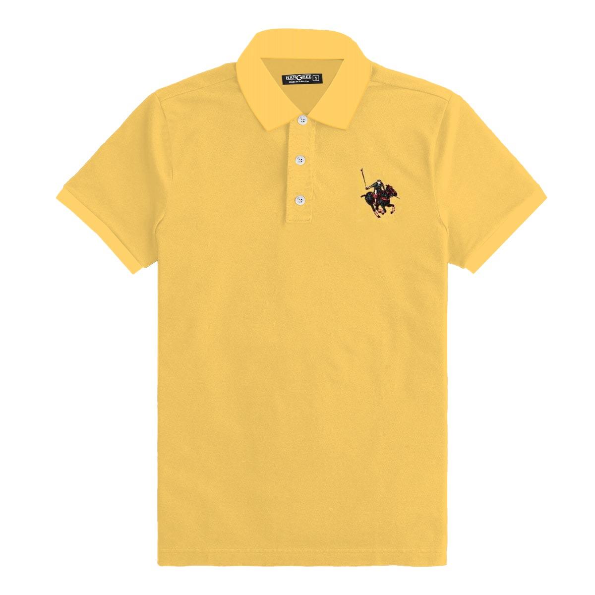 Signature Embroidered Men Polo - Yellow