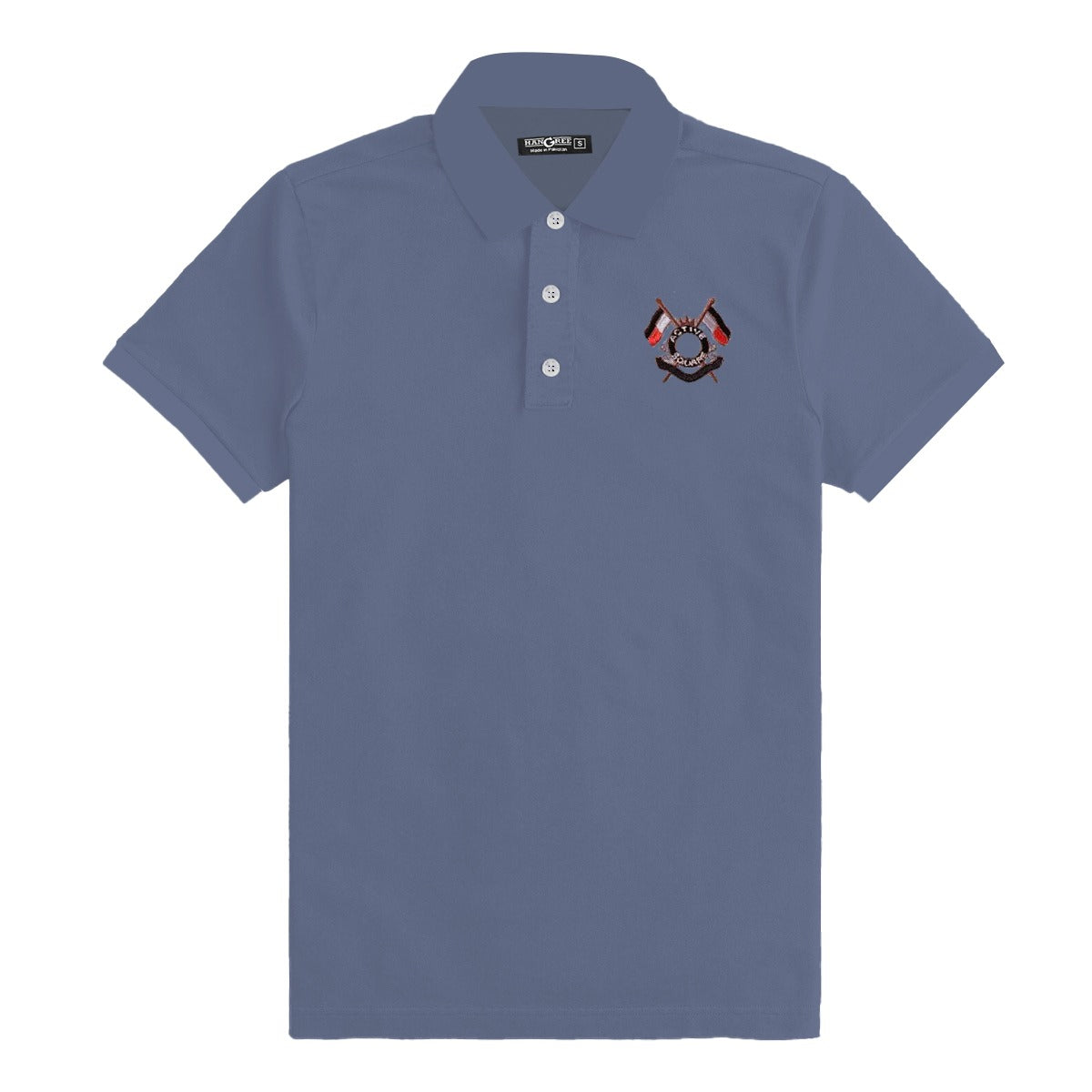 Signature Embroidered Men Polo - Gray