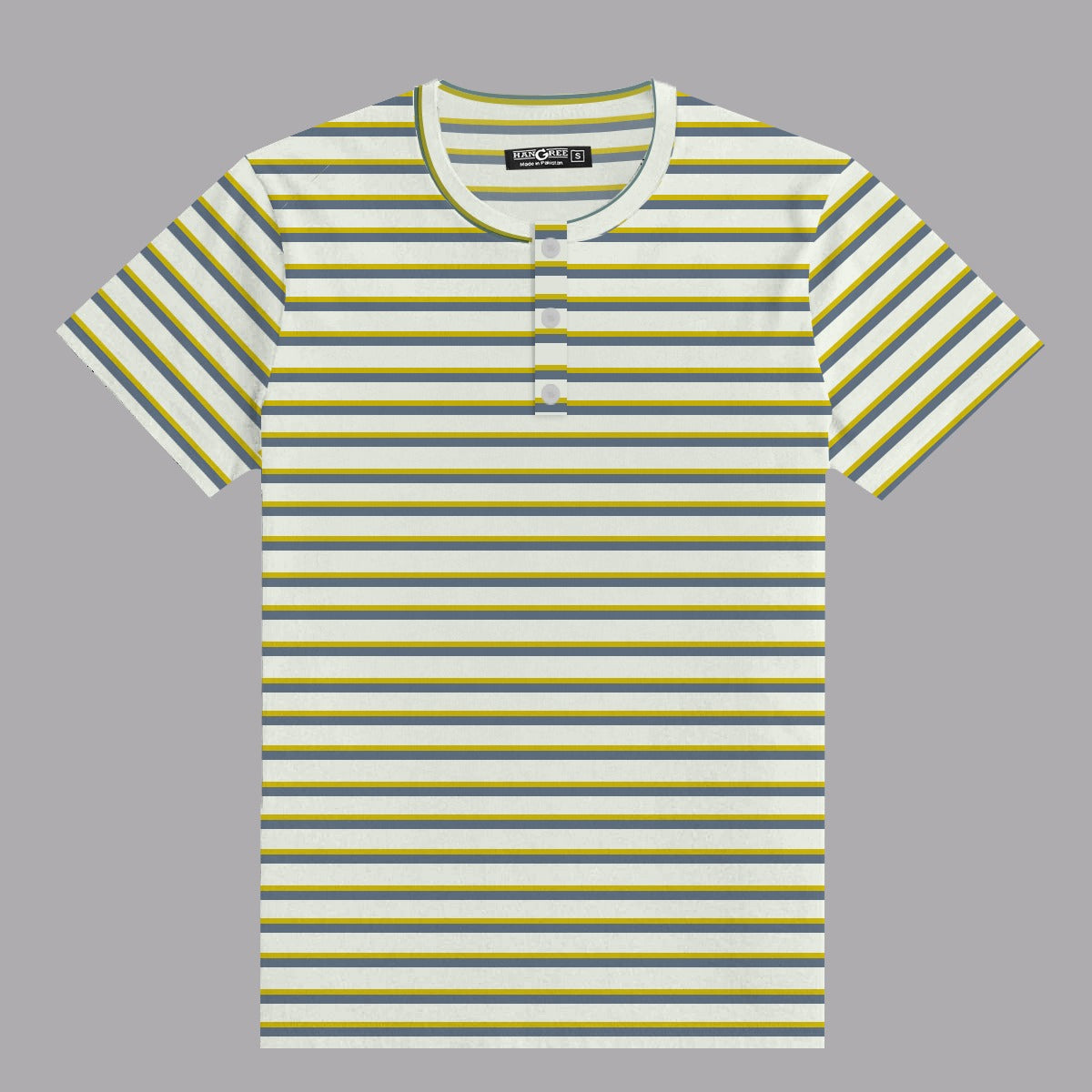 Men Henley Tee Shirt - Striper