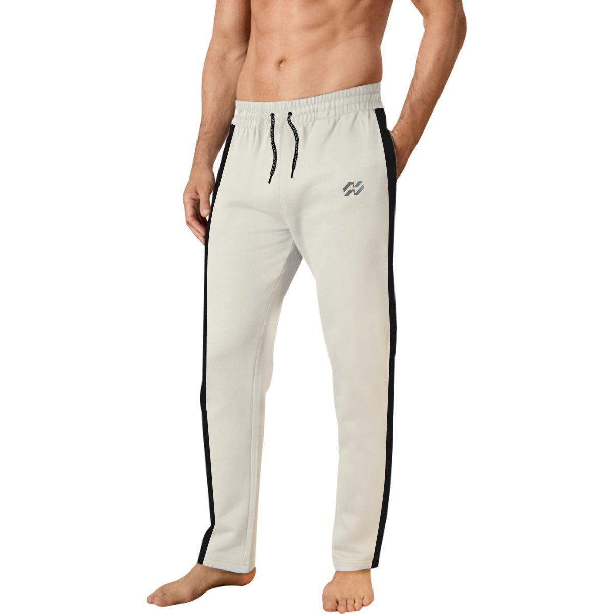 Men Soft Cotton Relax Fit Panel Trouser - Skin