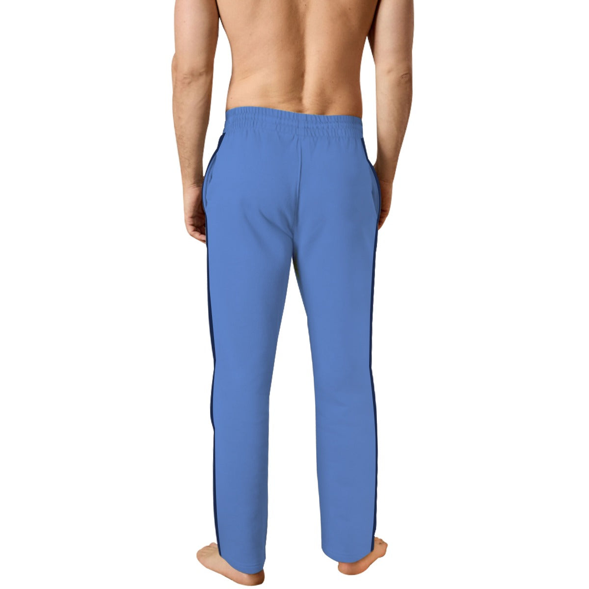 Men Soft Cotton Relax Fit Panel Trouser - Dark Sky Blue