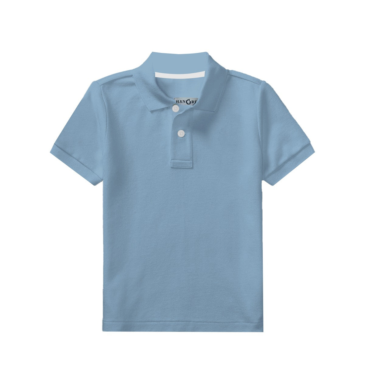 HG Boy's Metallic Blue Plain Polo Shirt