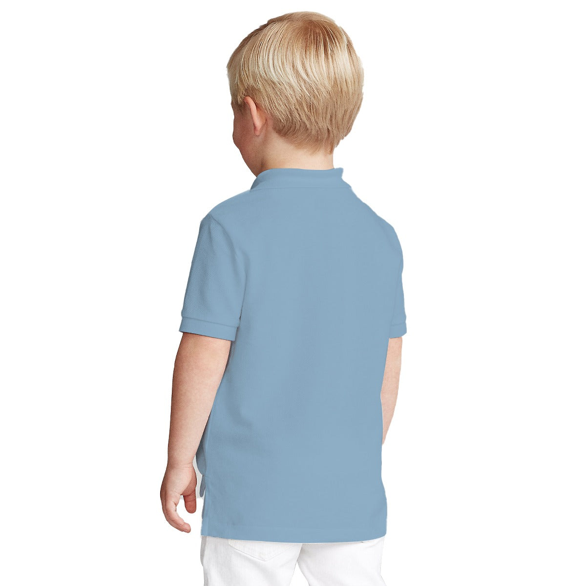 HG Boy's Metallic Blue Plain Polo Shirt