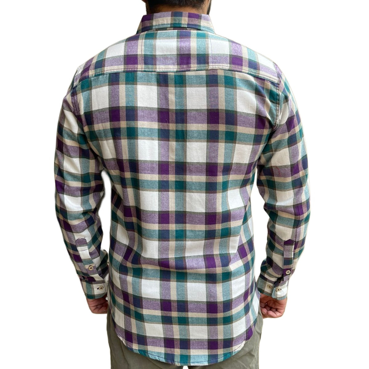 Men's Combination Check Winter Casual Shirt