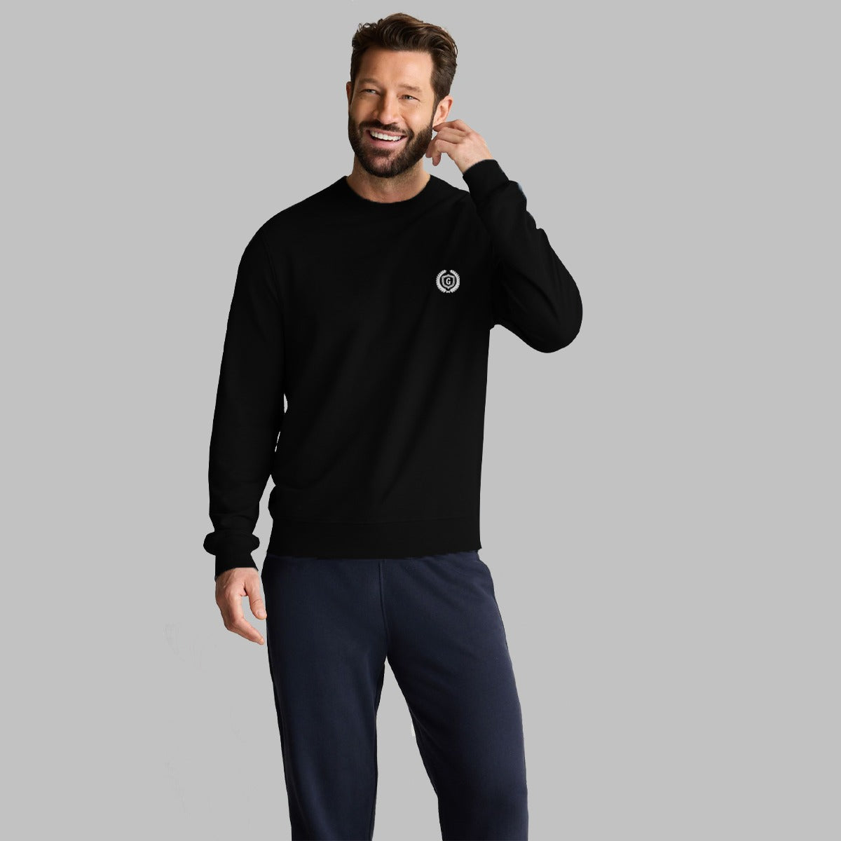 Hangree Signature Fleece Sweat Shirt - Black