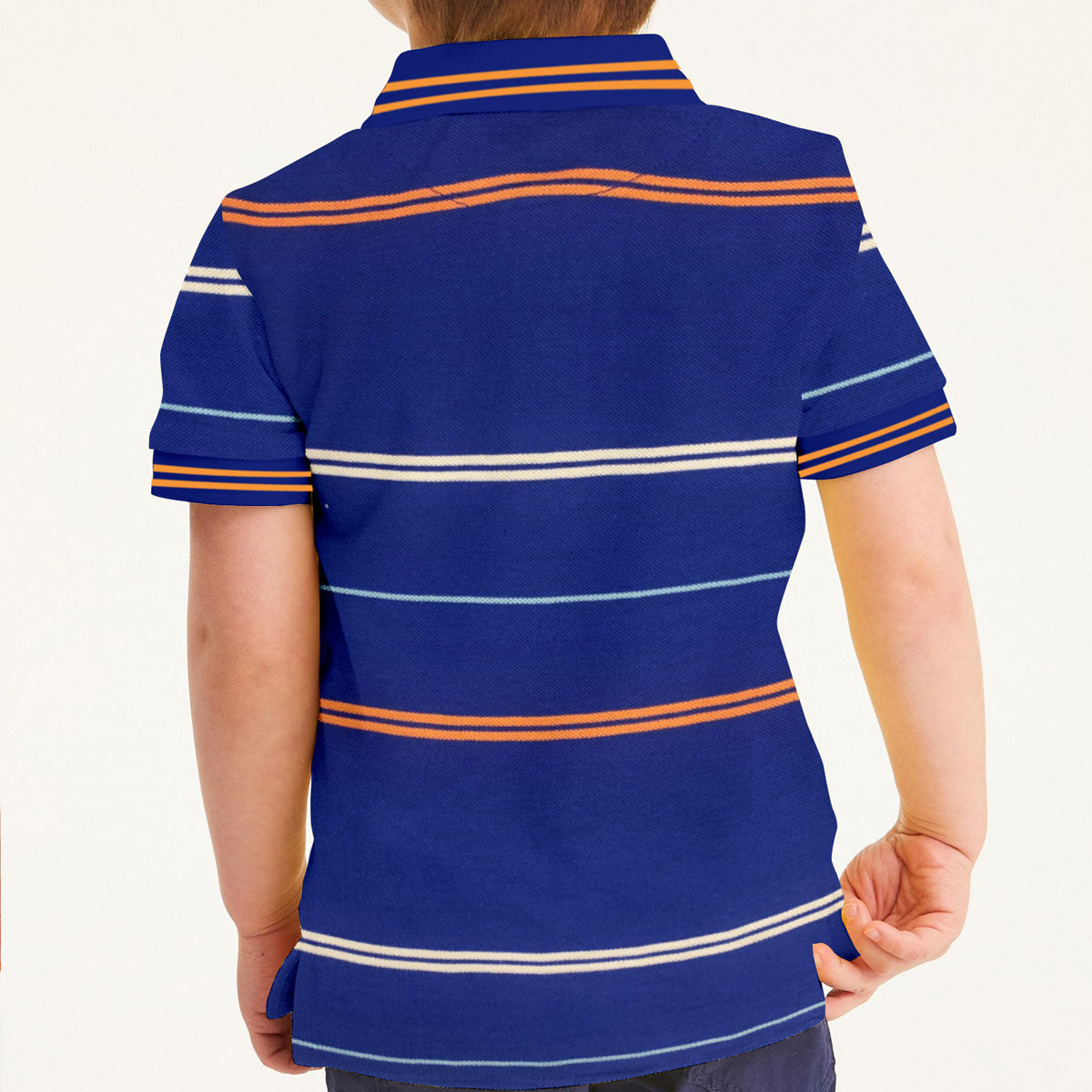 GS Boy's Yard Dyed Tipping Collar Polo Shirt